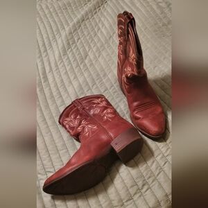 Ariat brown pink leather boots
